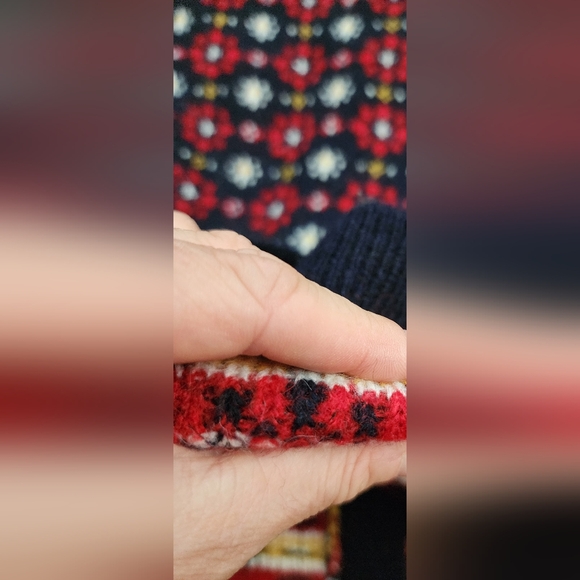 Uniqlo Ines de la Fressange Women's L Jacquard Wool Alpaca Double Knit Cardigan - Picture 9 of 9